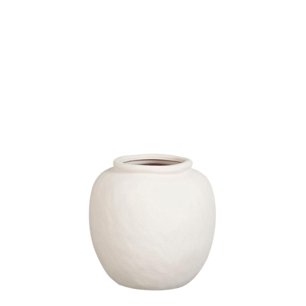 VASO CERAMICA TONDO D.22,5 CM H.22 CM -JULIUS- BIANCO