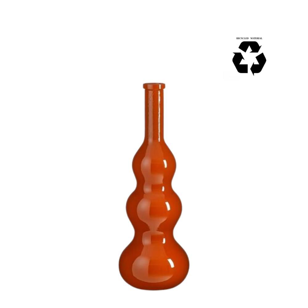 VASO VETRO RICICLATO D.26,5 CM H.75 CM -BENITO- ARANCIO