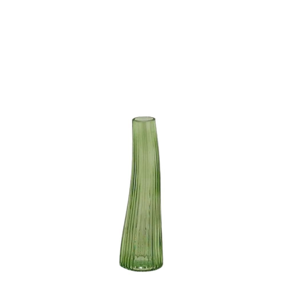 VASO VETRO MONOFIORE D.7,5 CM H.25 CM -NINA- VERDE