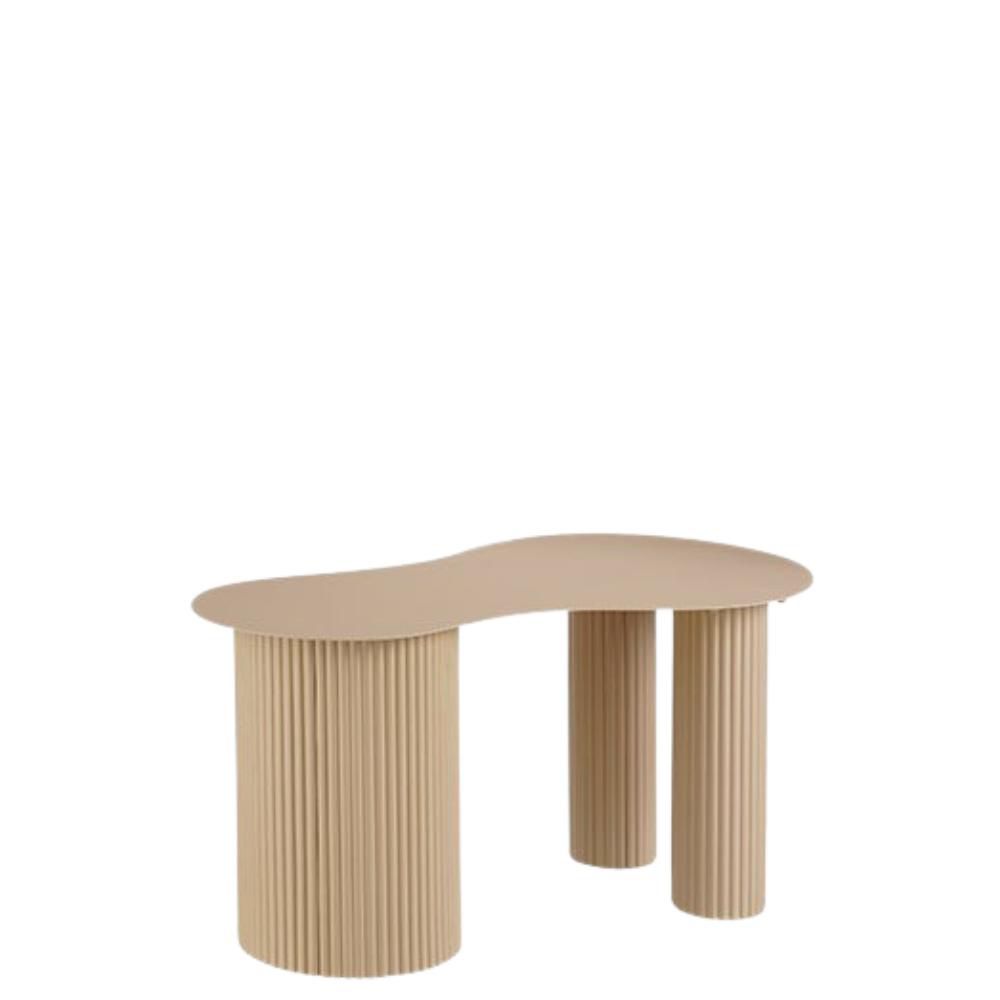 TAVOLO METALLO OVALE 80X43 CM H.40 CM -LUX- MARRONE