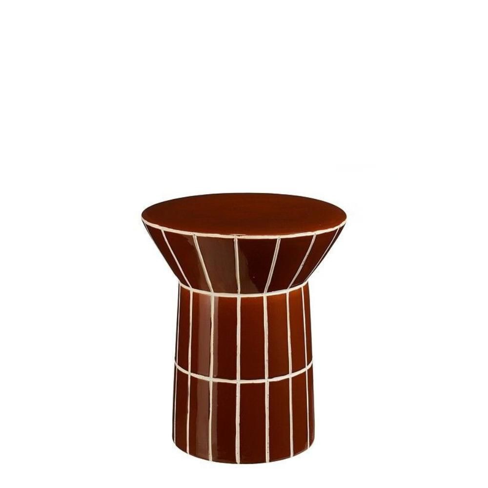 TAVOLO CERAMICA ROTONDOD.38 CM H.45 CM -MENTON- TERRA