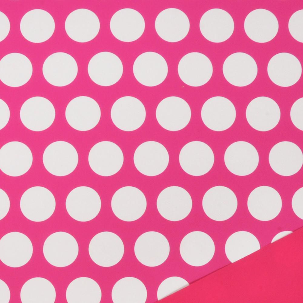 BOBINA PPL C/POIS -RITMO- CM 100X25 MT FUCSIA/BIANCO