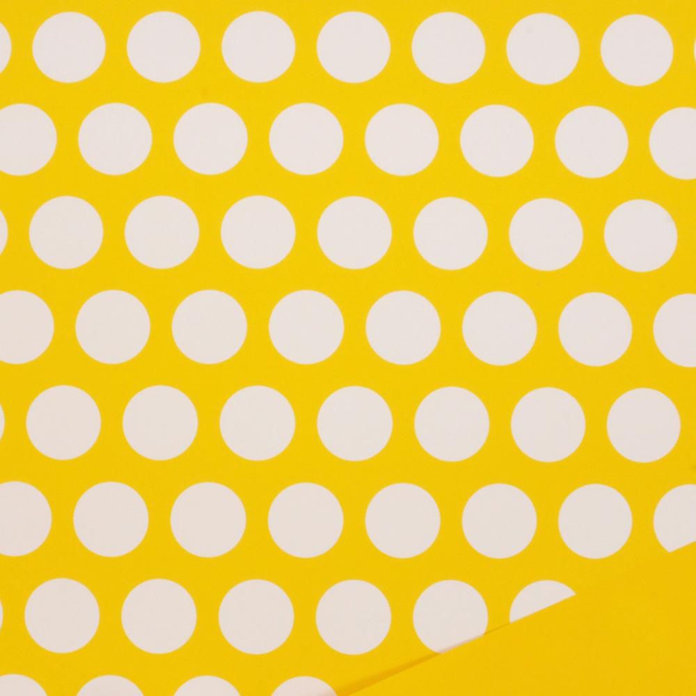 BOBINA PPL C/POIS -RITMO- CM 100X25 MT GIALLO/BIANCO