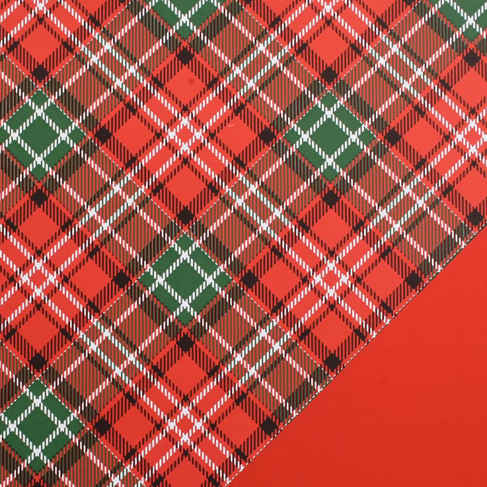 BOBINA PPL SCOZZESE 1X25 MT -ABERDEEN- ROSSO/VERDE