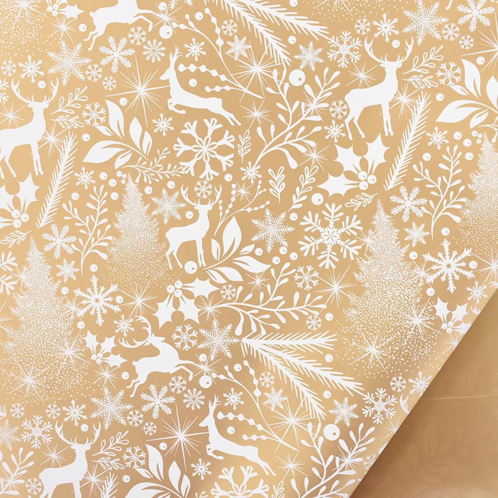 BOBINA PPL C/RENNE 1X25MT -WONDERLAND- ORO/BIANCO