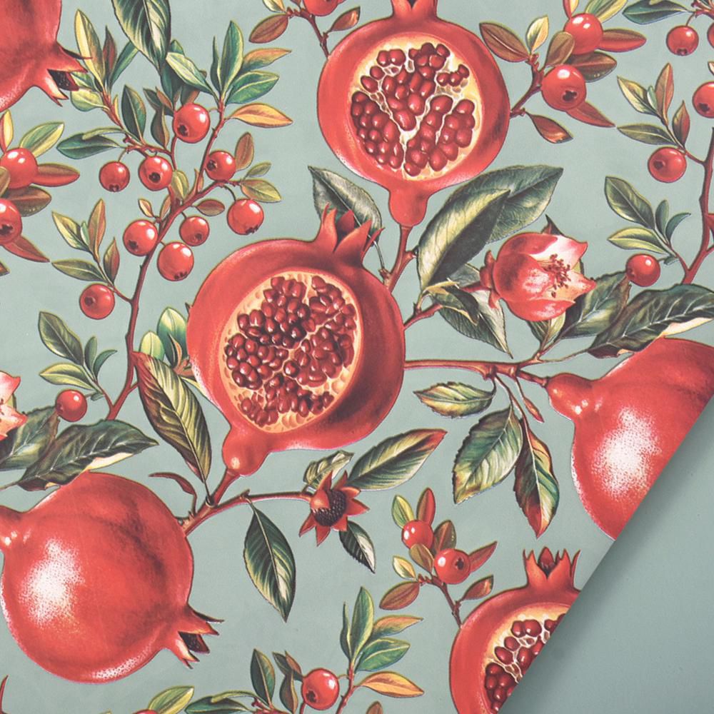 BOBINA PPL C/MELOGRANI 1X25 MT -MELOGRANO- BORDEAUX/VERDE/GRIGIO