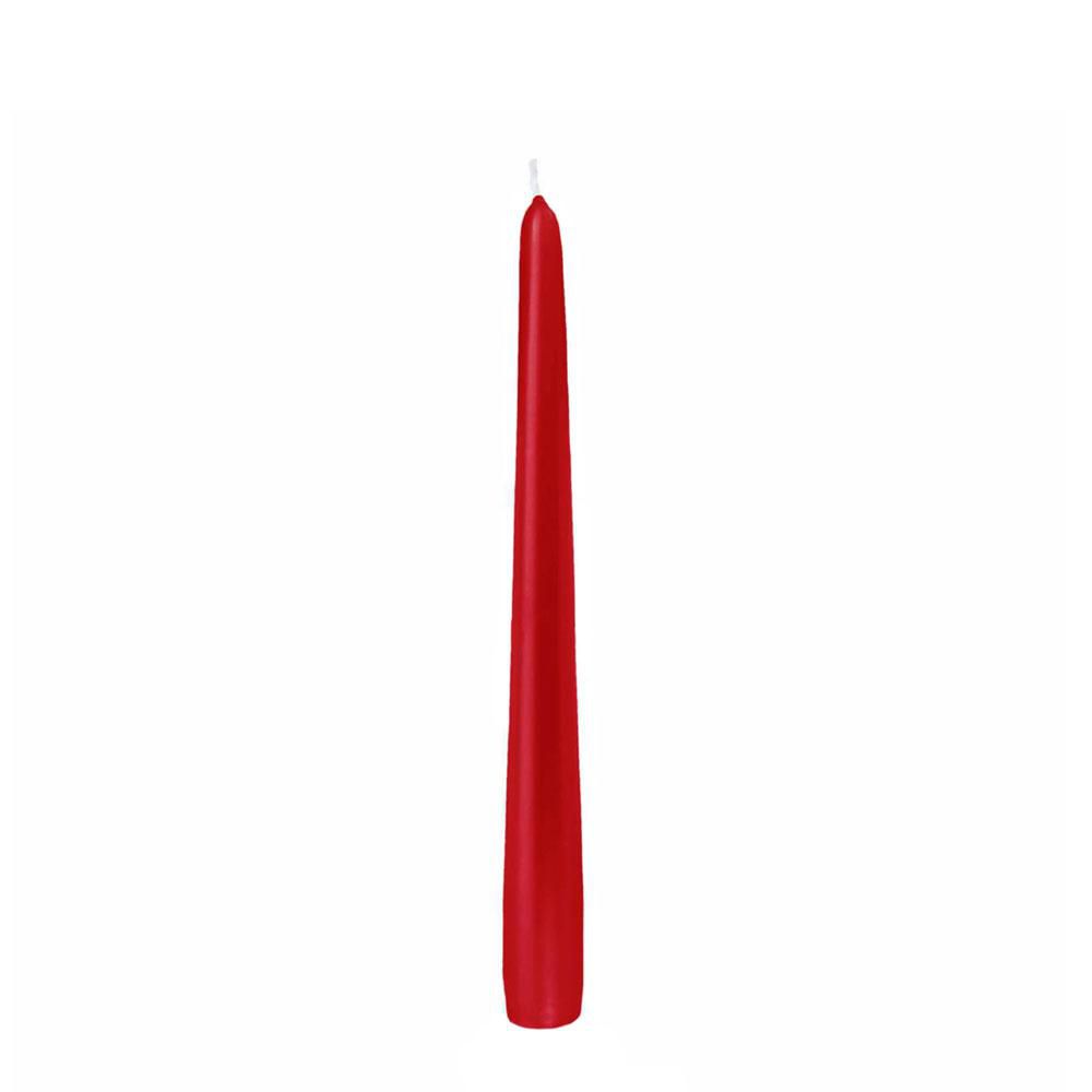 CANDELA CONICA D.2,5 CMH.25 CM -250/25- CONF. PZ.12 ROSSO