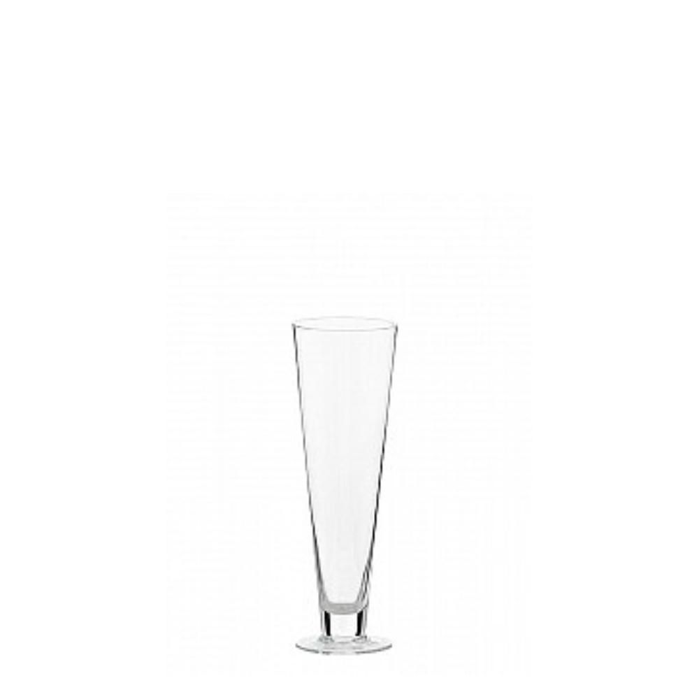 VASO VETRO CONICO C/BASE D.13 CM H.50 CM TRASPARENTE