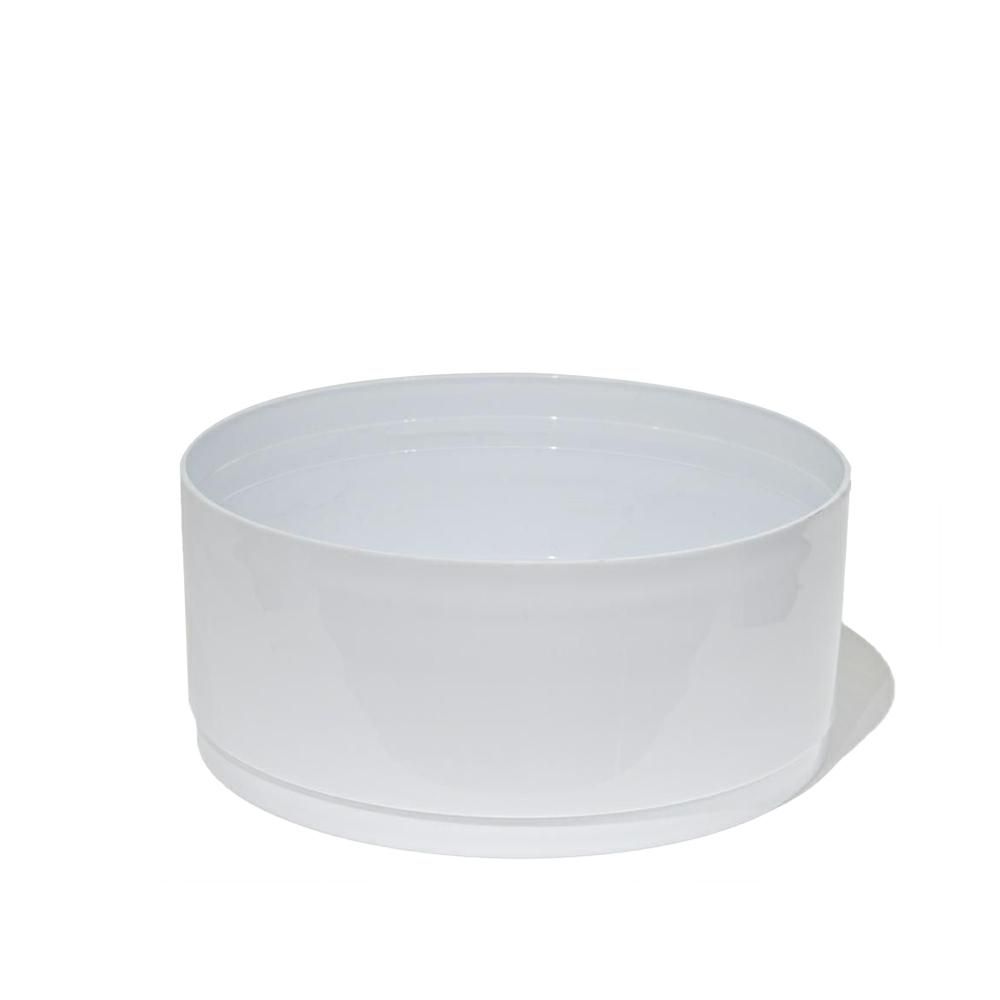 CIOTOLA PLASTICA TRADITIONAL D.26 CM H.11,5 CM CONF.PZ.4 BIANCO