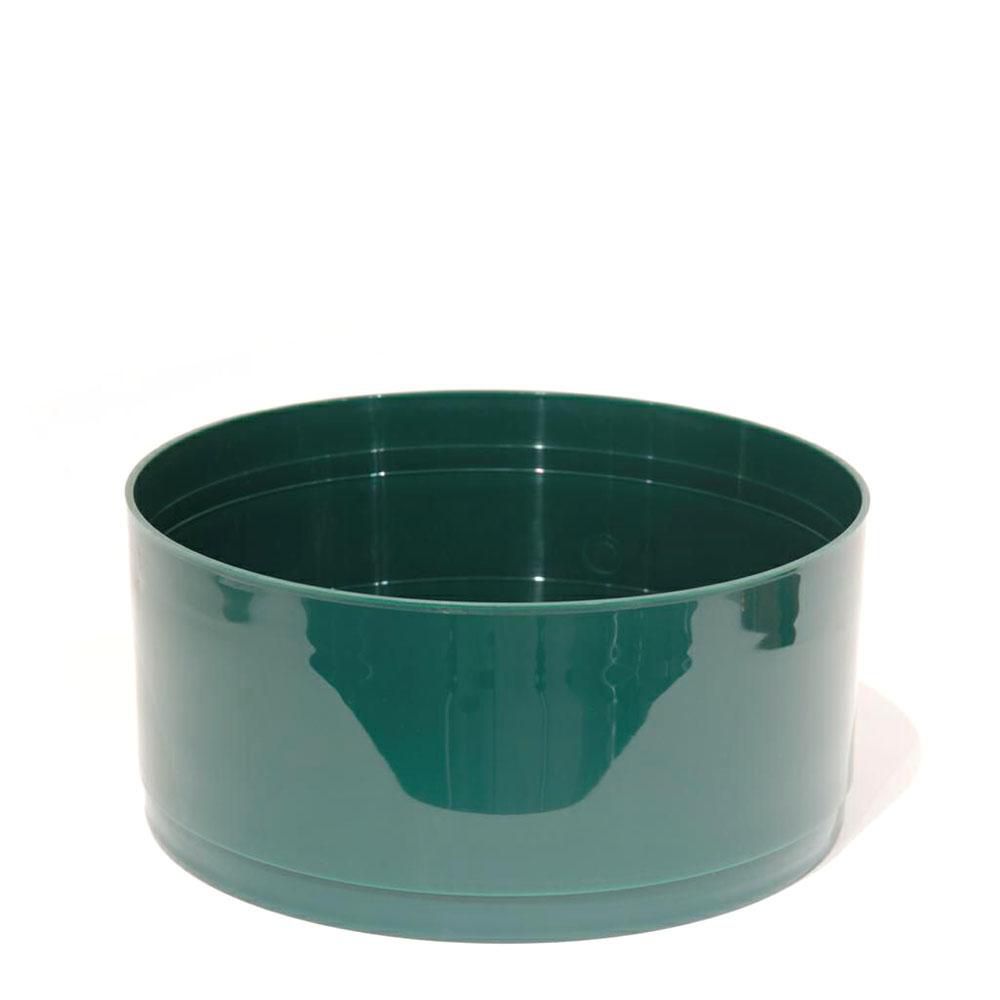 CIOTOLA PLASTICA TRADITIONAL D.22 CM H.10 CM CONF.PZ.4 VERDE