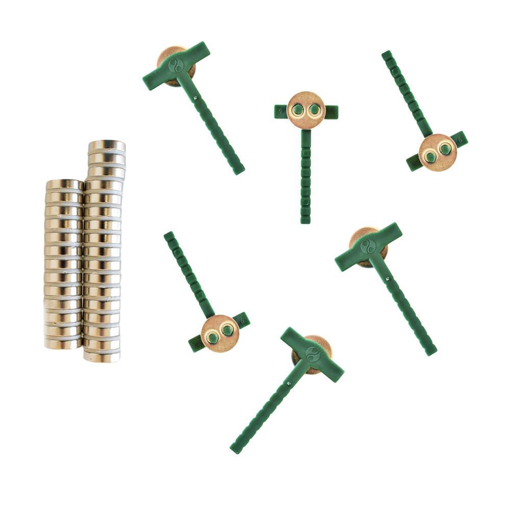 SPILLA PLASTICA 4,2X2,5CM CONF.PZ.30 FLOR CLIP MAGNETIC VERDE