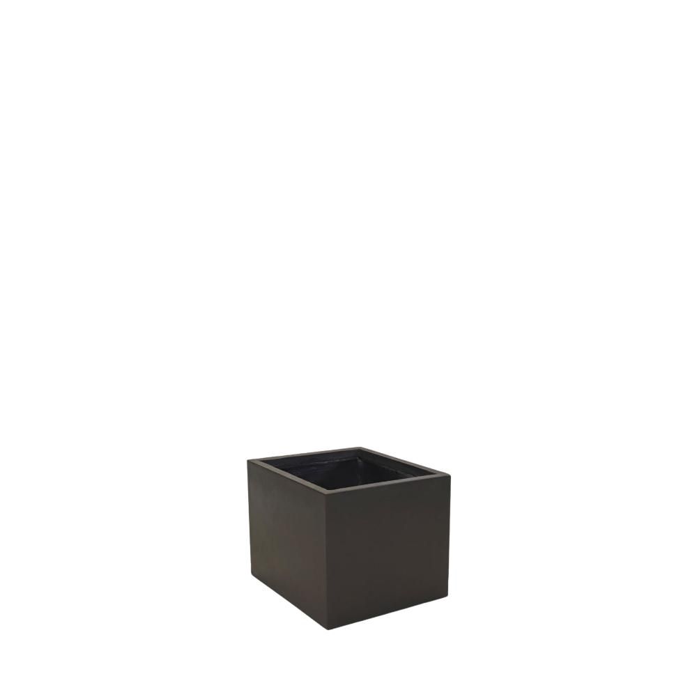 FIORIERA POLIRESINA 28X28 H.28 CM -CLAYFIBRE CUBIHI- ANTRACITE