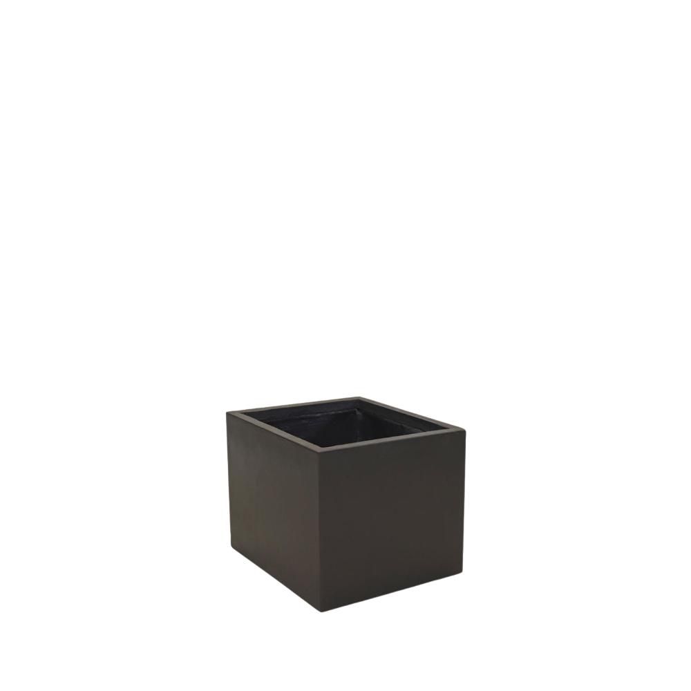 FIORIERA POLIRESINA 34X34 H.30 CM -CLAYFIBRE CUBIHI- ANTRACITE