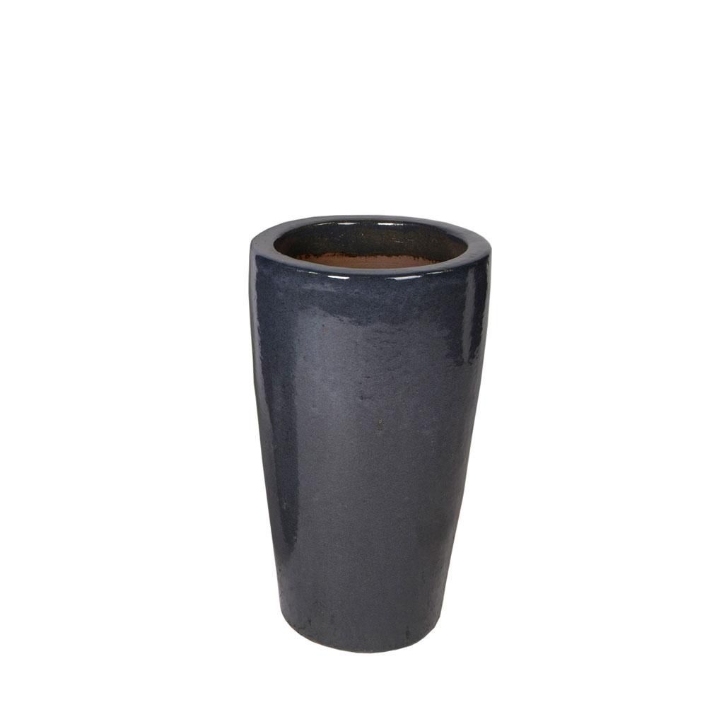 VASO CERAMICA D.30 CM H.65 CM -CONICAL- GRIGIO