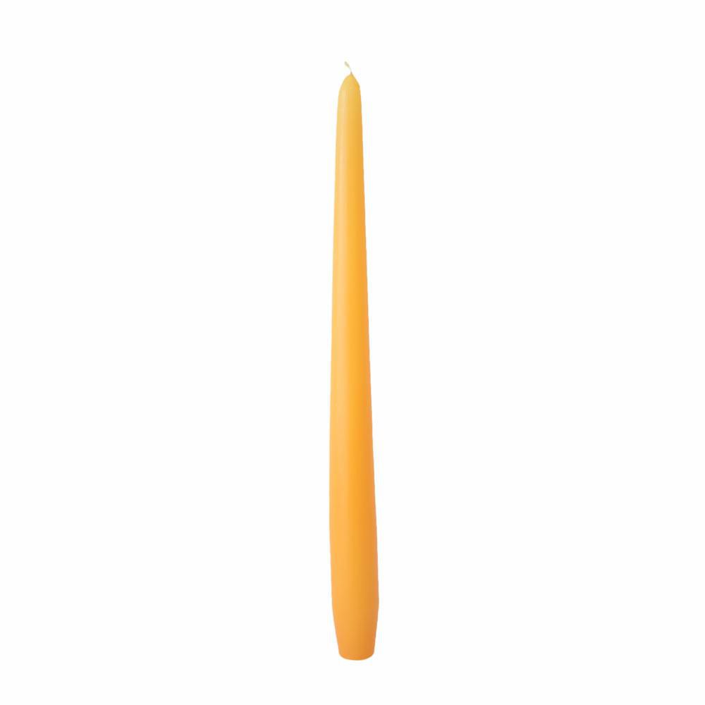 CANDELA CONICA D.2,5 CMH.30 CM -300/25- CONF. PZ.12 GIALLO OCRA