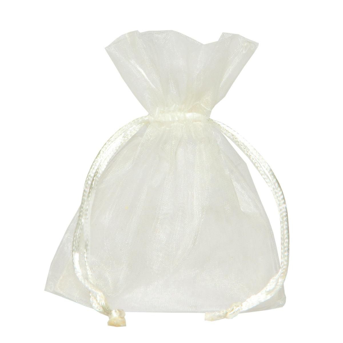 SACCHETTO ORGANZA PZ.1012X9 CM AVORIO