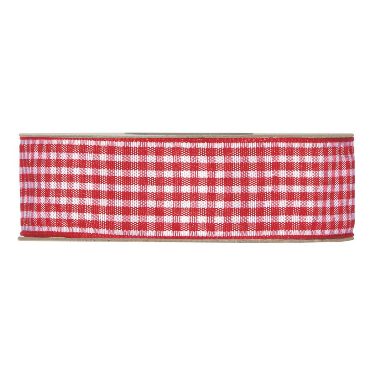 NASTRO VICHY 25MM 20MT ROSSO/BIANCO