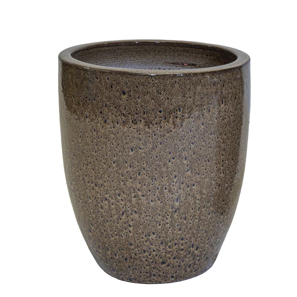 VASO CERAMICA D.54 CM H.67 CM -EGG- MARRONE