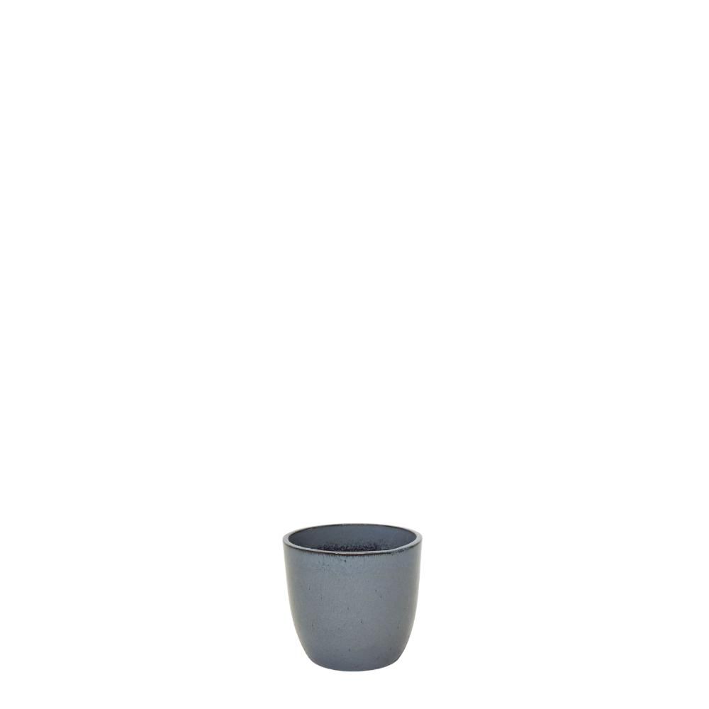 VASO CERAMICA D.30 CM H.27 CM – NOBLE EGG- BLU ANTICATO