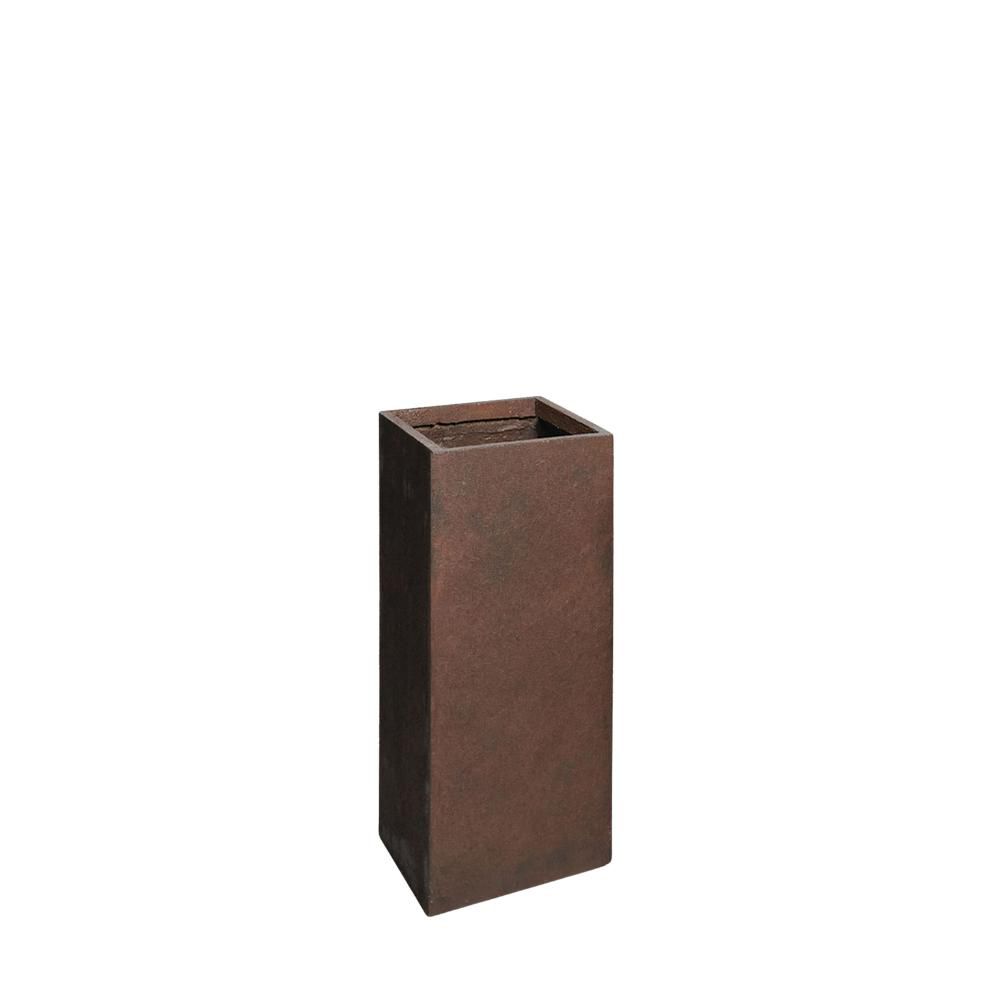FIORIERA POLIRESINA 23X23 CM H.50 CM -TEXAS CUBIHI- CORTEN/MRRN