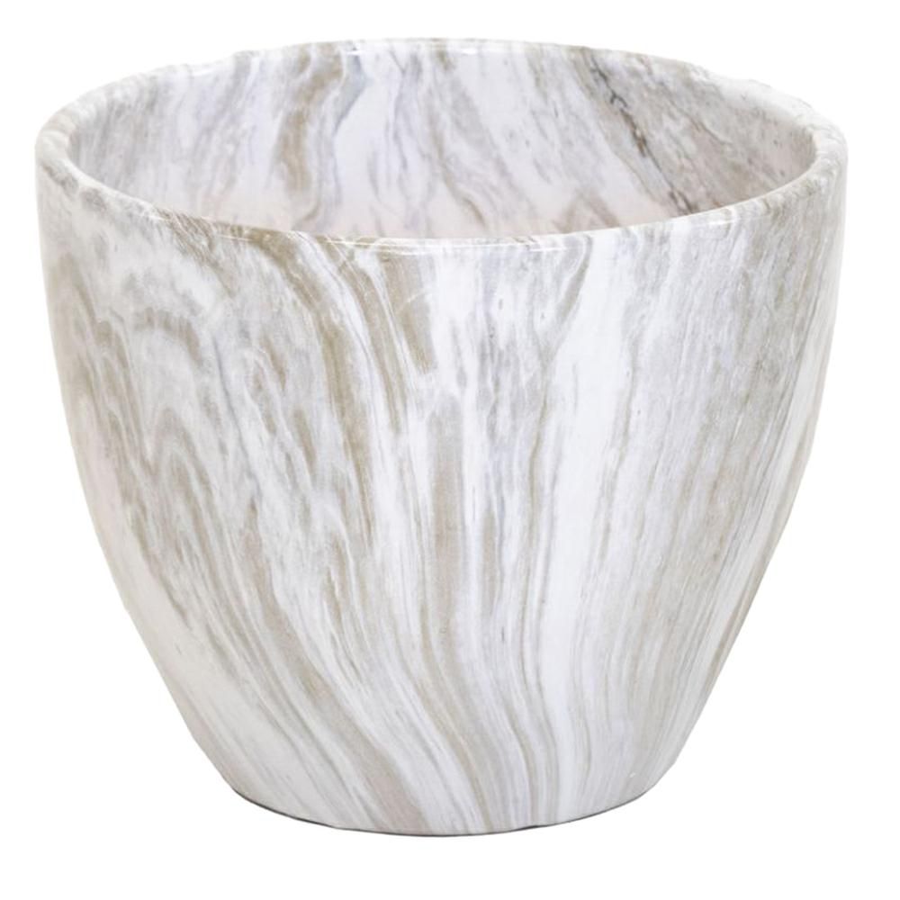 VASO CERAMICA D.25 CM H.21 CM -EMPEROR EGG- GRIGIO