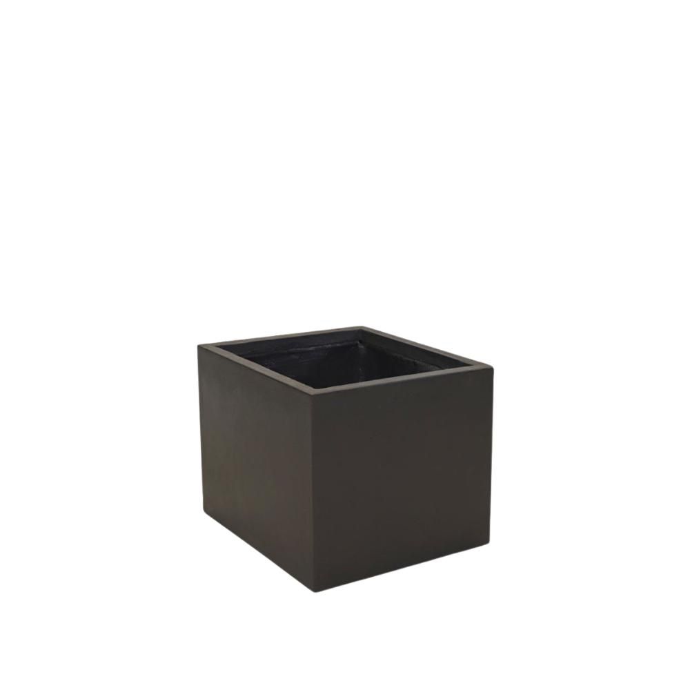 FIORIERA POLIRESINA 44X44 H.38 CM -CLAYFIBRE CUBIHI- ANTRACITE