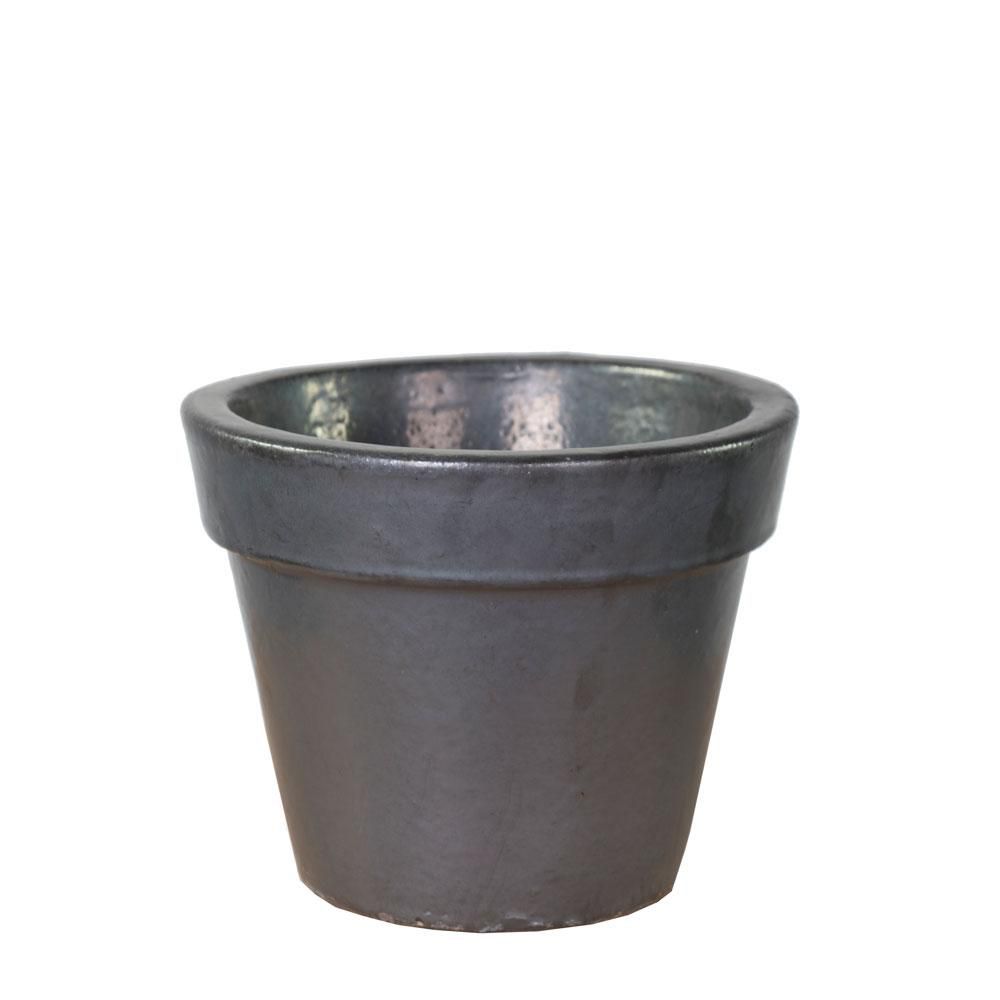 VASO CERAMICA D.38 CM H.30 CM -BASIC- NERO MATT