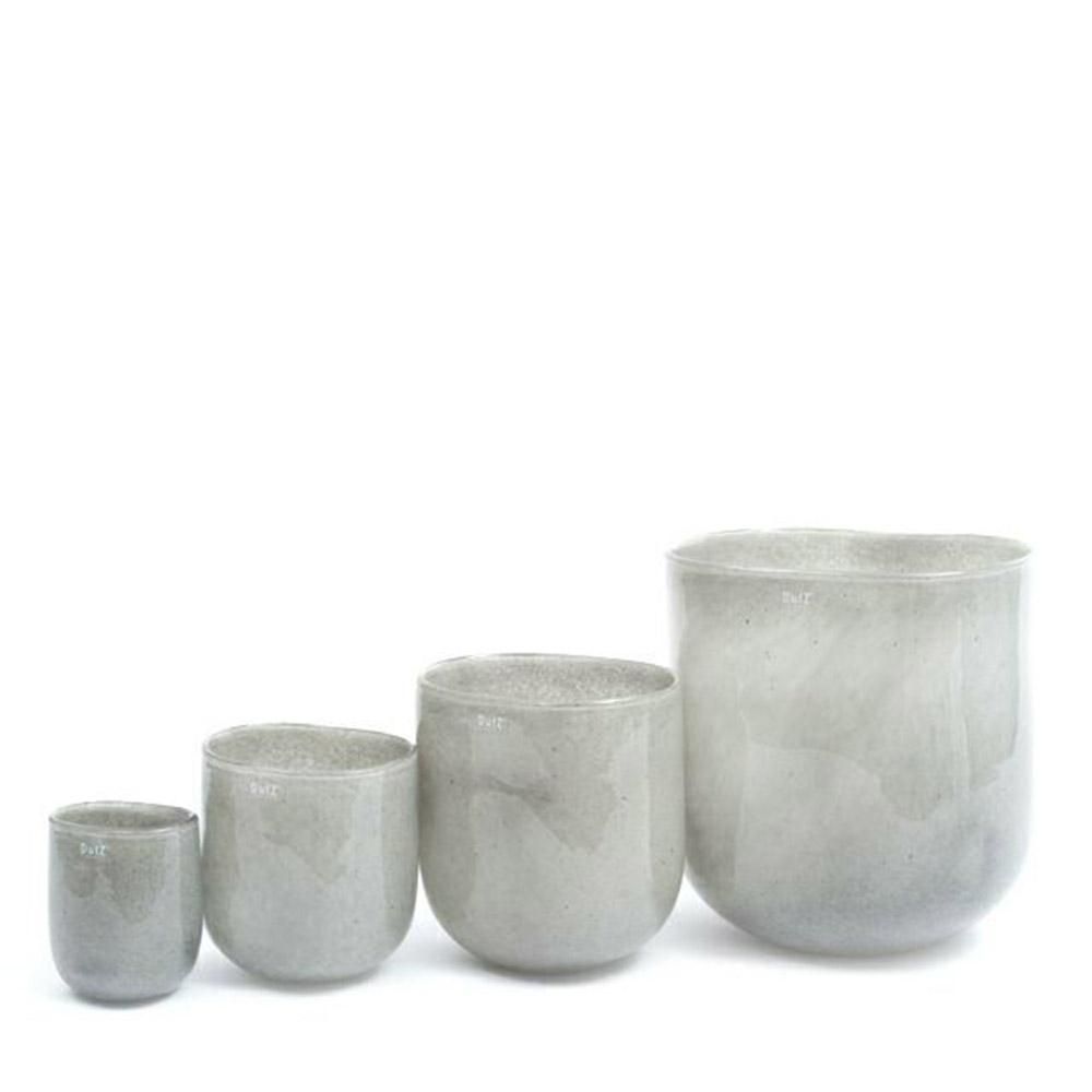 VASO VETRO OVALE H38 D35X24 GRIGIO DZ