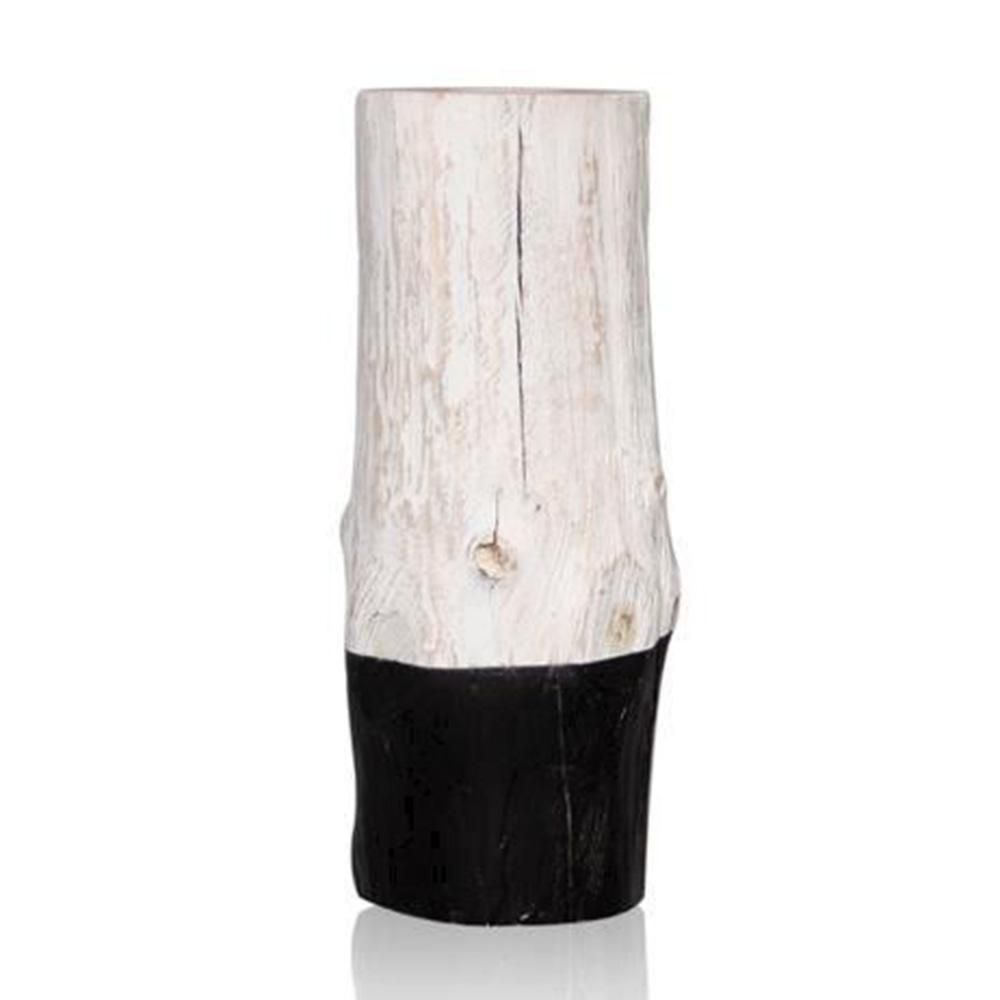 PORTATEALIGHT LEGNO-COZY- D11 H19 BIANCO/NERO