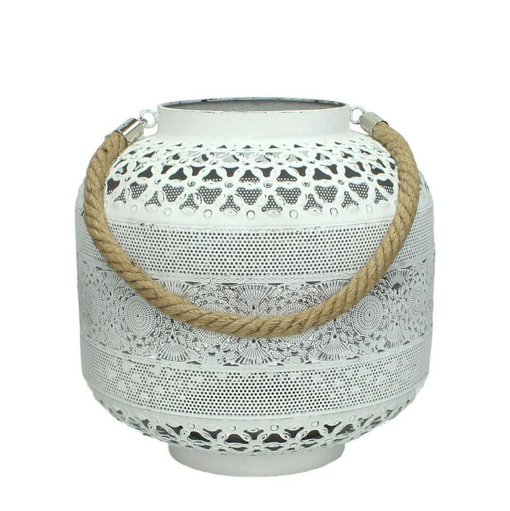 LANTERNA METALLO D.29,5CM H.27,5 CM BIANCO