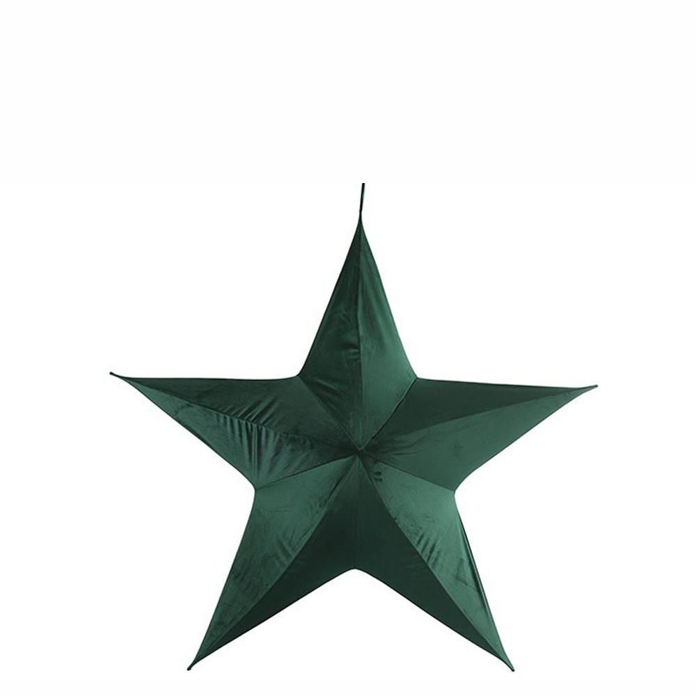 STELLA VELLUTO D/APPENDERE -MARIA L- D.110 CM VERDE