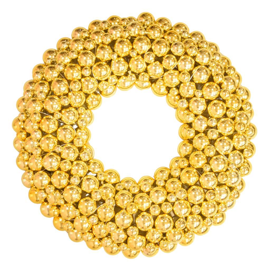 CORONA NATALE POLY -BOULE L- D.120 CM ORO