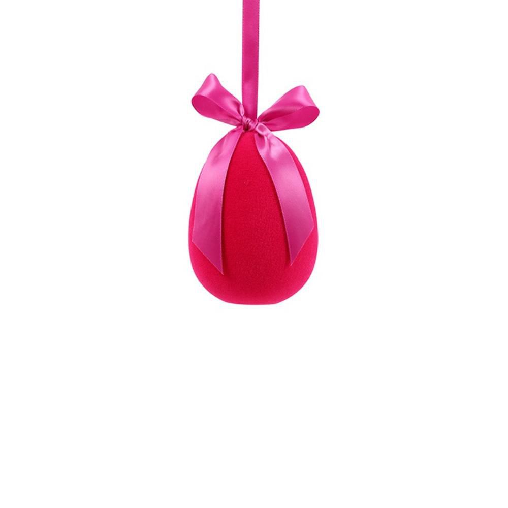 UOVO POLY FLOCCATO D/APPENDERE (L) D.12 CM H.15 CM LILLA