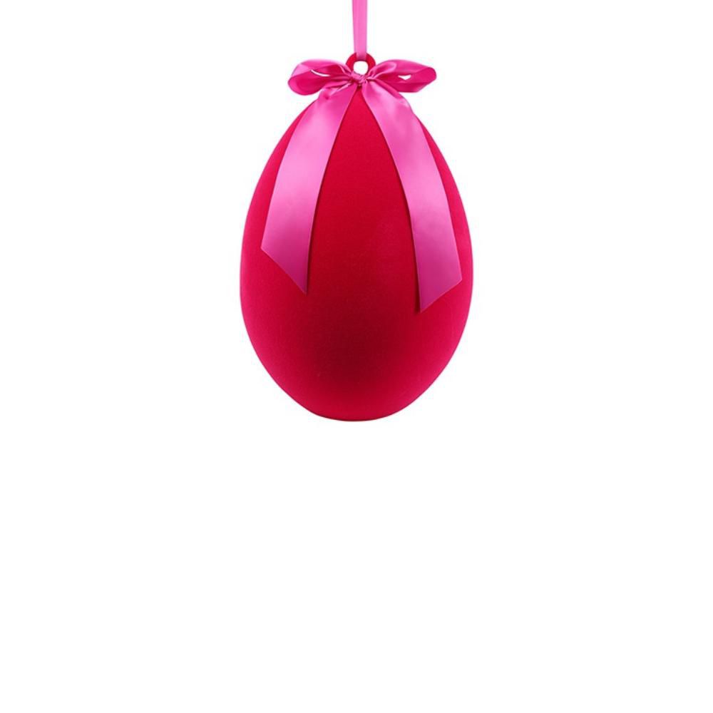 UOVO POLY FLOCCATO D/APPENDERE (XXXL) D.28 CM H.40 CM LILLA