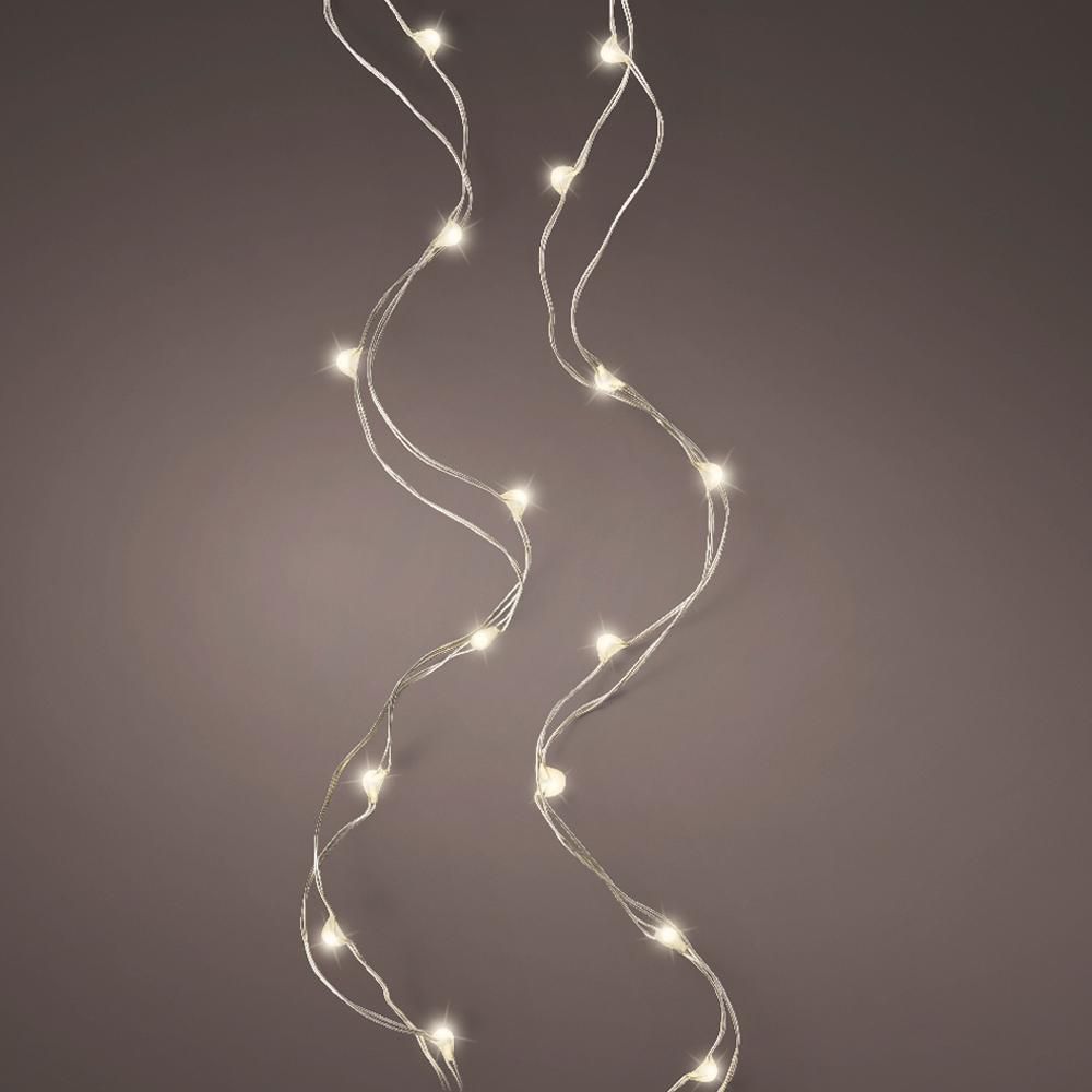 FILO 20 MICROLED 95CM L.CALDA/F.ARGENTO BATTERIA INTERNO