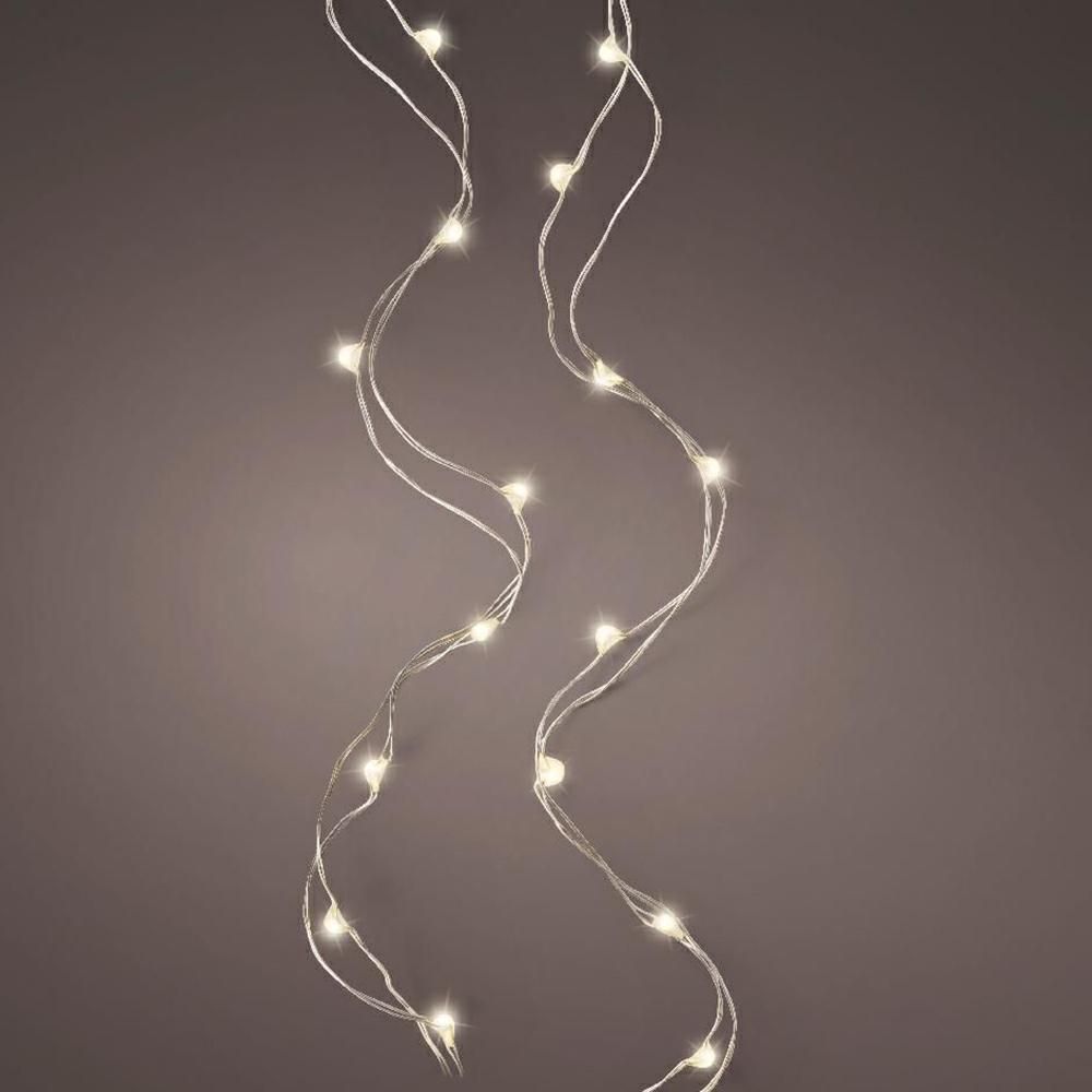 FILO 60 MICROLED 295CM L.CALDA/F.ARGENTO BATTERIA INTERNO
