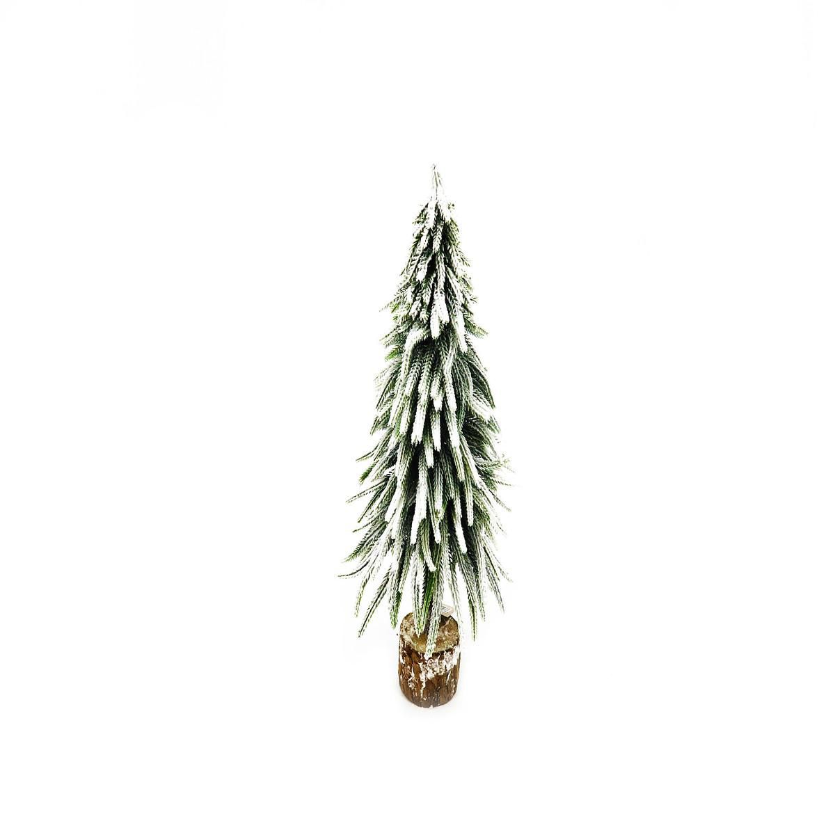 ALBERO NATALE C/BASE INLEGNO -TREE WEEPING- H.50 CM INNEVATO