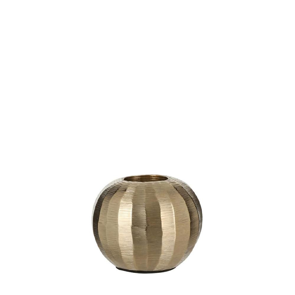 PORTATEALIGHT METALLO TONDO D.10 CM H.8 CM ORO