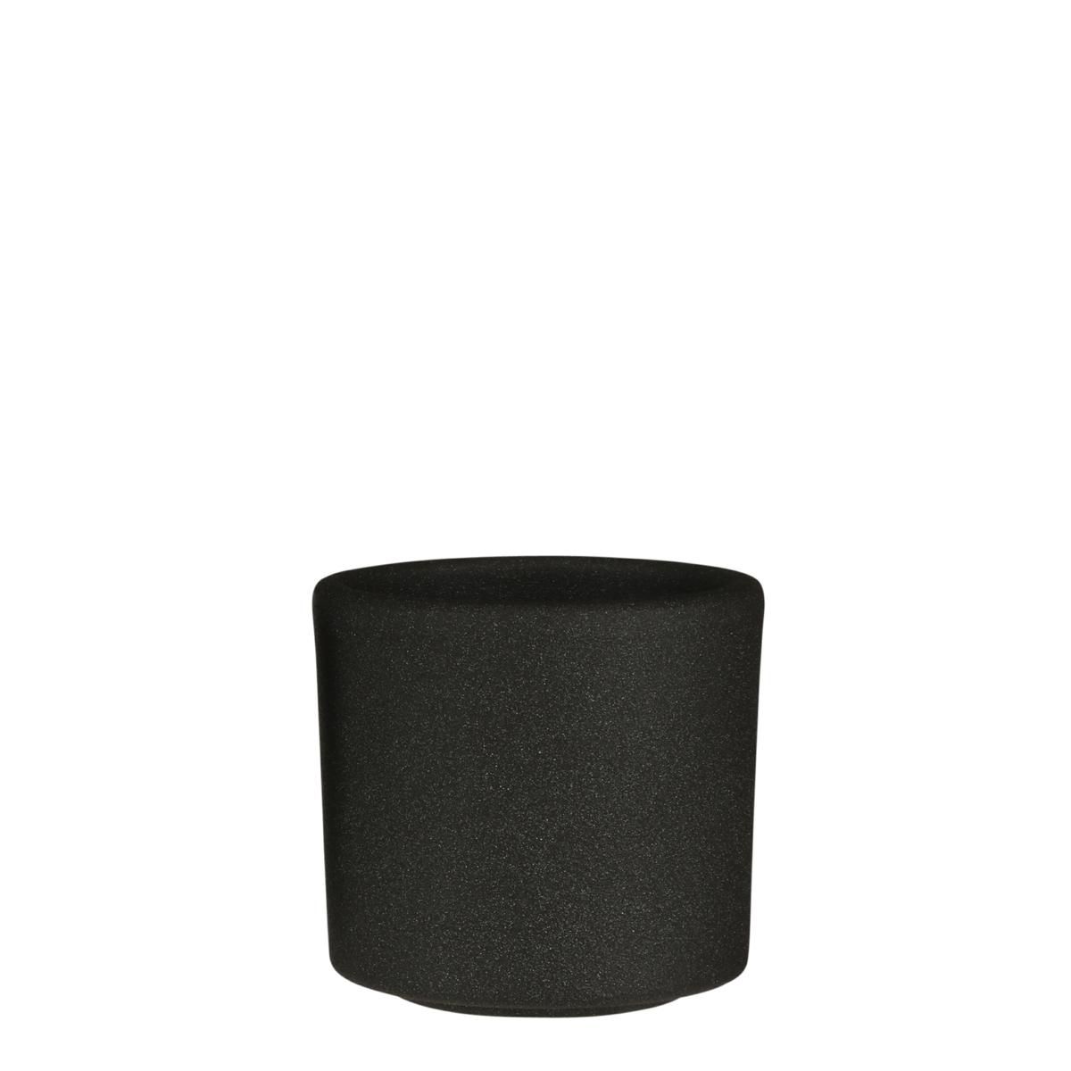 VASO CERAMICA TONDO D.7CM H.7 CM -ERA- ANTRACITE MATT