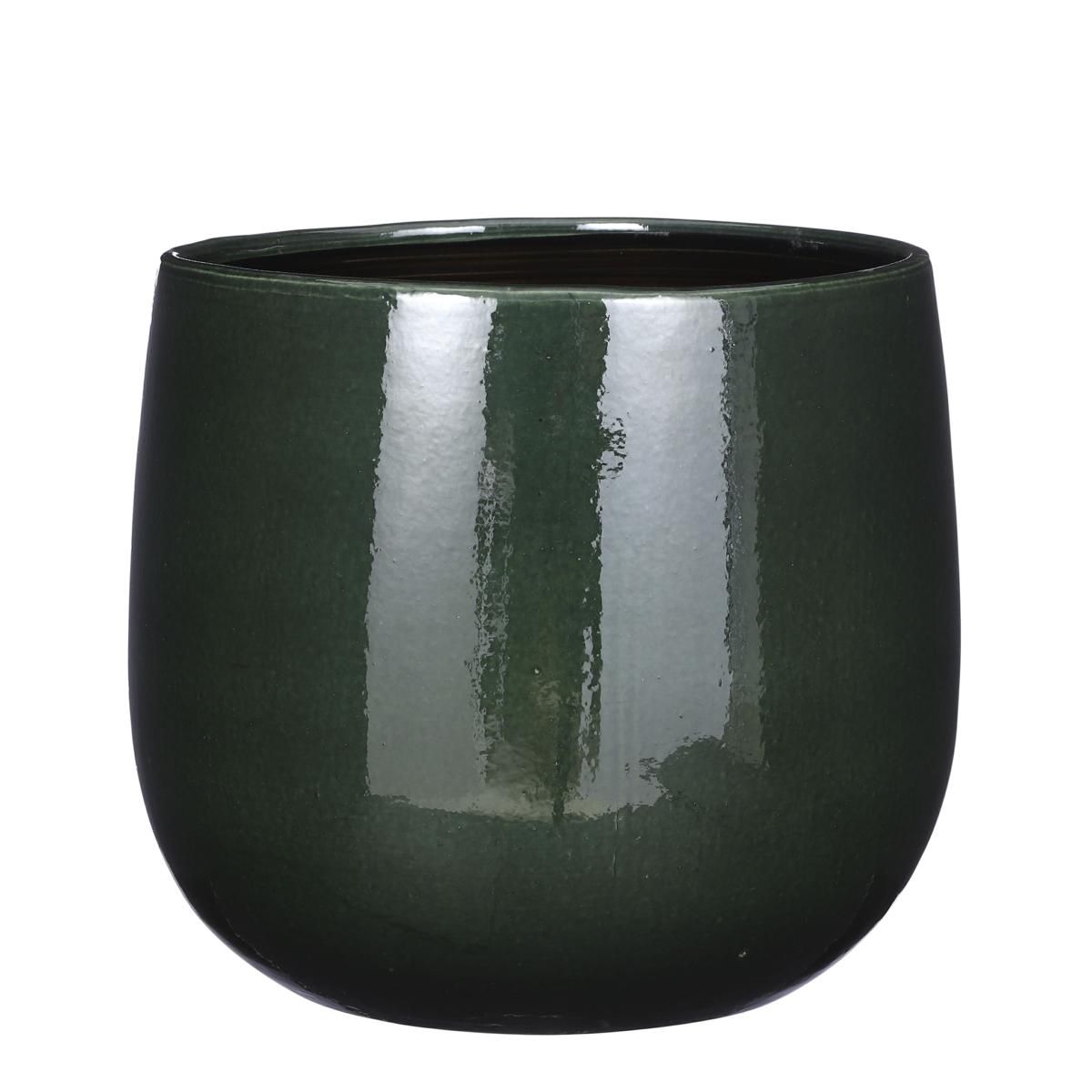 VASO CERAMICA D.29 CM H.25 CM -PABLO- VERDE