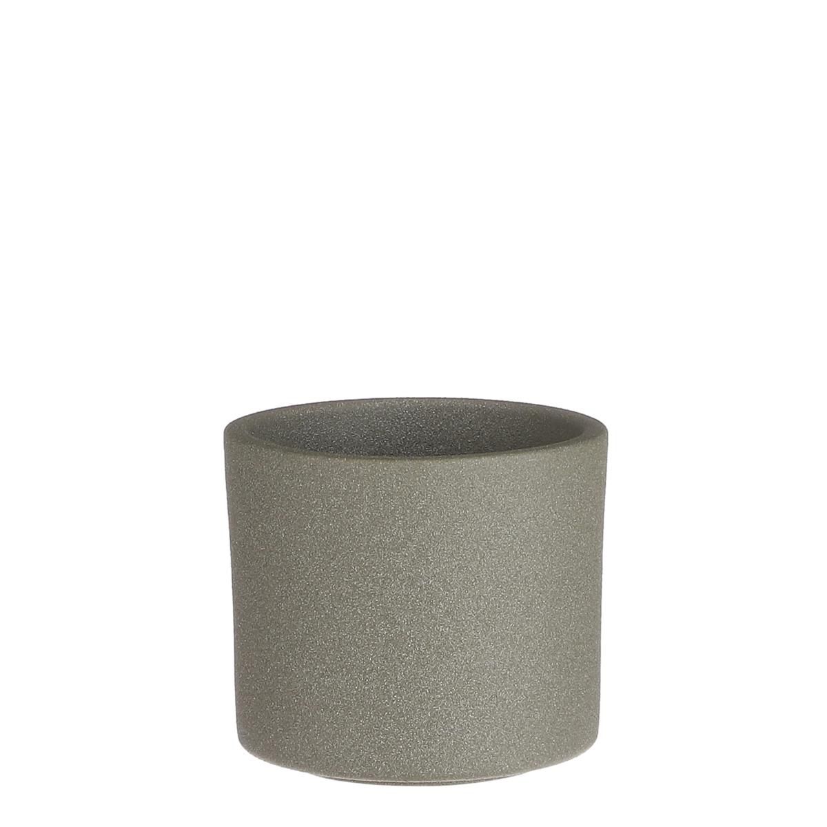 VASO CERAMICA TONDO D.10 CM H.9 CM -ERA- VERDE