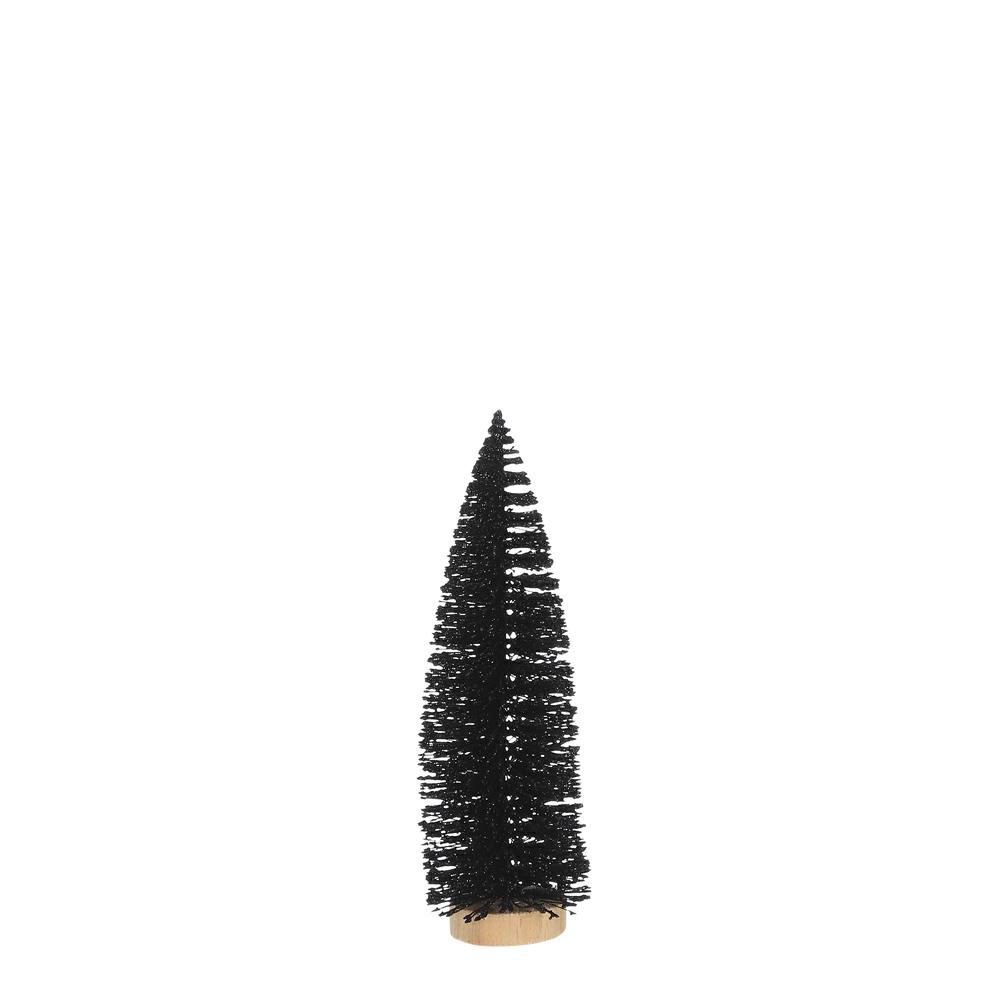 ALBERINO LUREX C/BASE LEGNO D.8 CM H.25 CM NERO