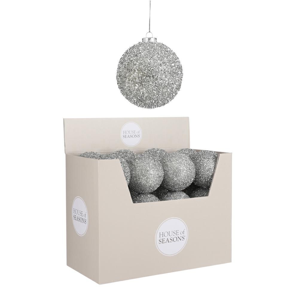 SFERA POLY MM.100 GLITTER ARGENTO