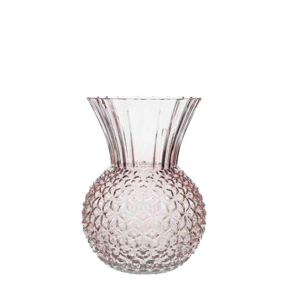 VASO VETRO -ANANAS- 15X15X22 ROSA