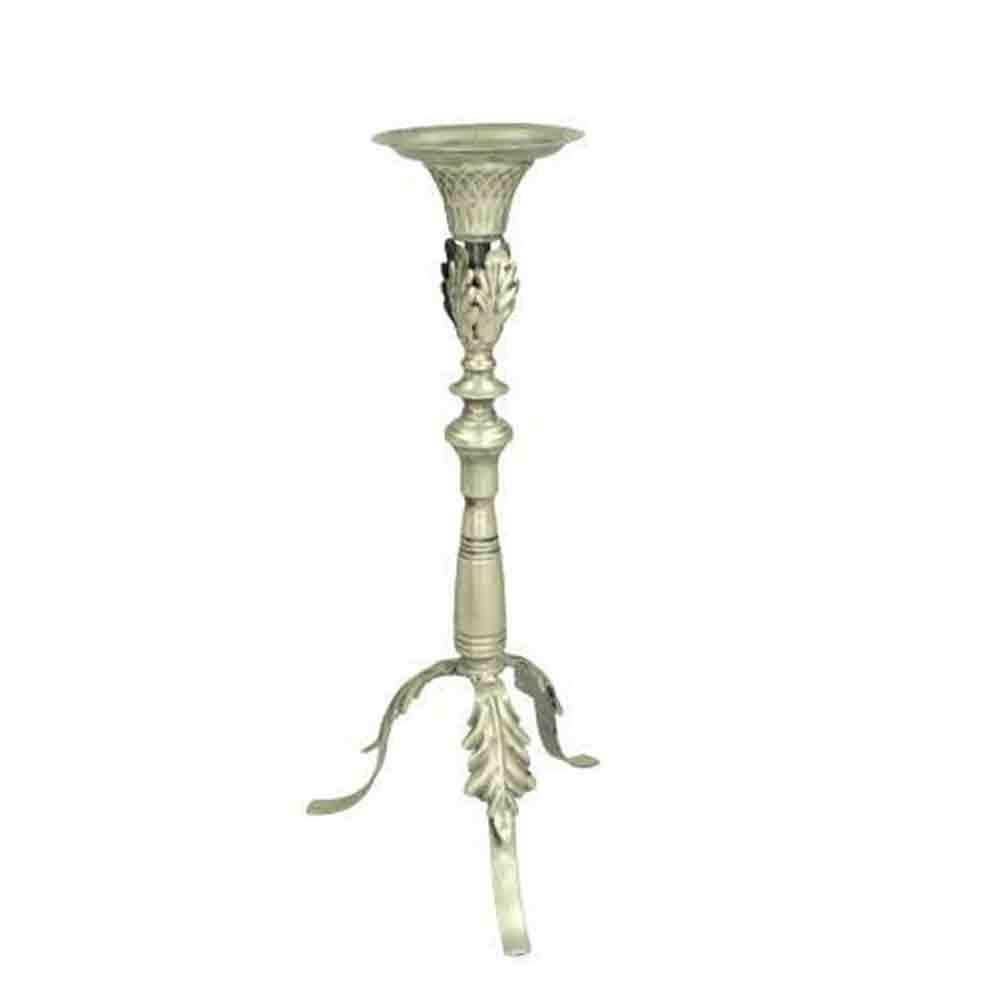 CANDELIERE METALLO 3/P 24X21 CM H.50 CM CHAMPAGNE