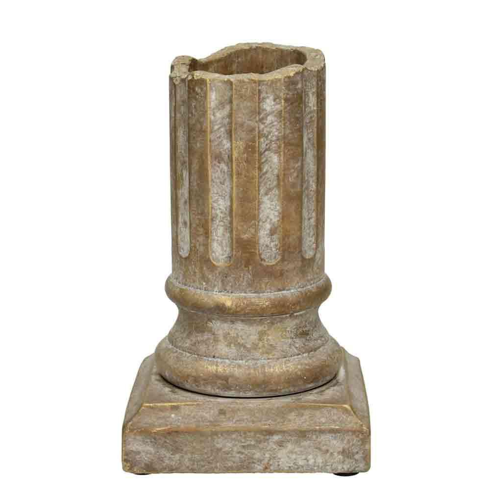 VASO COLONNA CEMENTO D.10 CM H.17 CM ORO