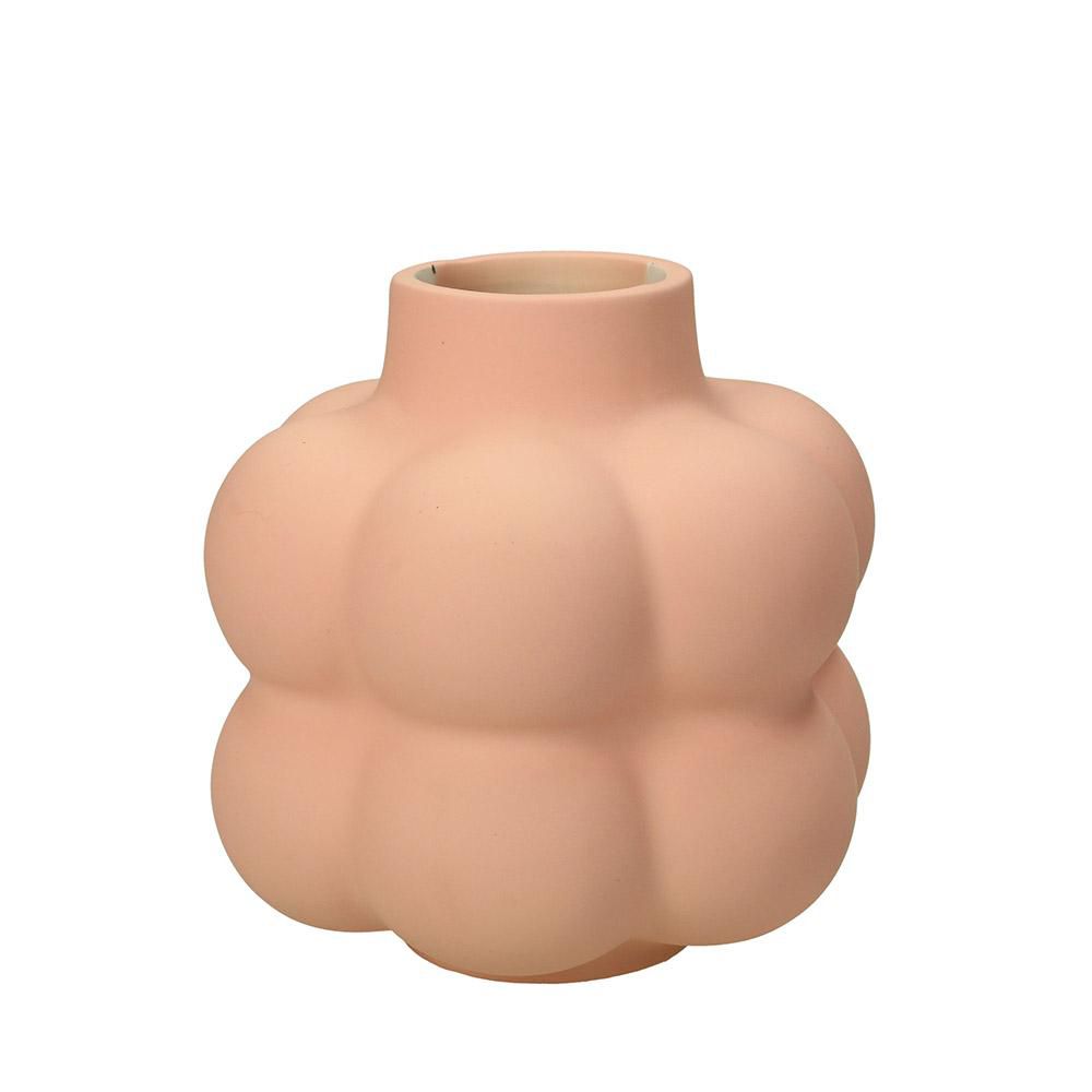 VASO CERAMICA BOLLE 12X11 CM H.13 CM -DOLOMITE- ROSA