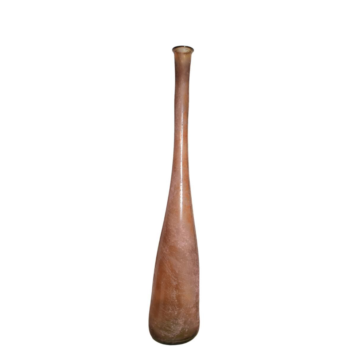 VASO VETRO RICICLATO 18X18X120 CM ARANCIO