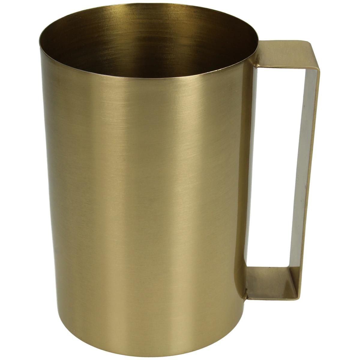 VASO METALLO C/MANICO 12,5X10 CM H.14,5 CM BRONZO