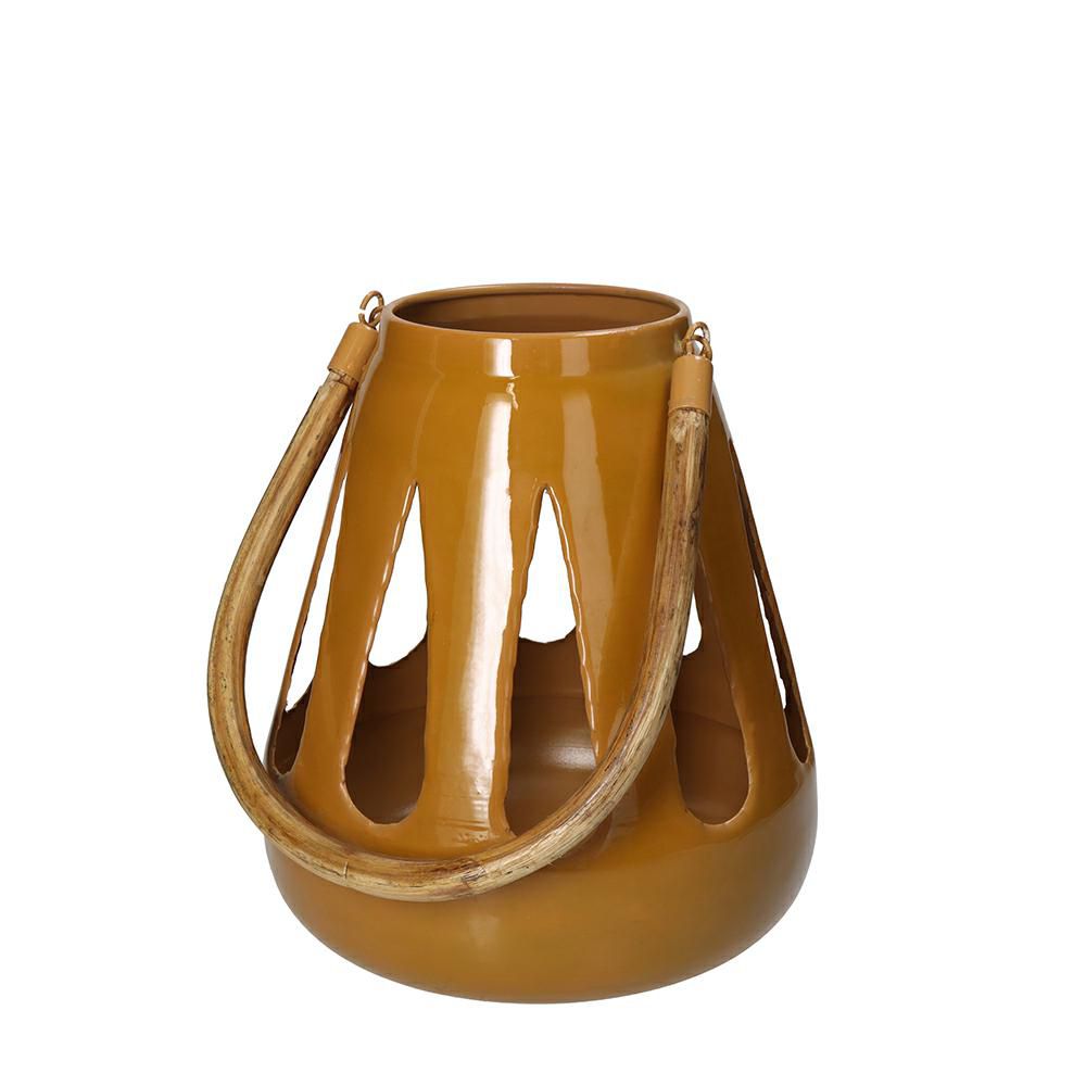 LANTERNA METALLO D.20 CM H.22 CM GIALLO OCRA